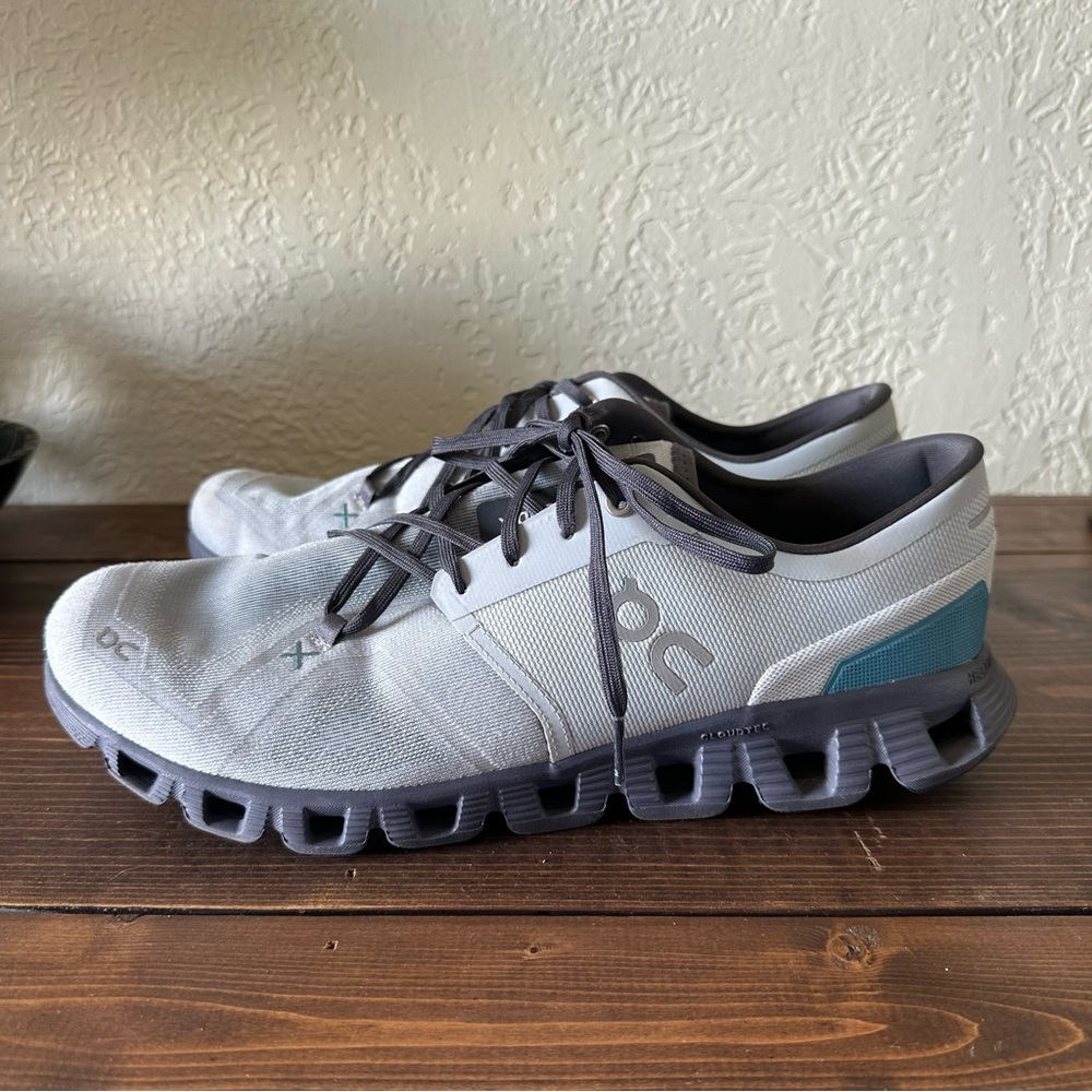 Men’s On Running X 3 On Cloud Gray Iron Glacier Athletic Running Shoes Size11.5